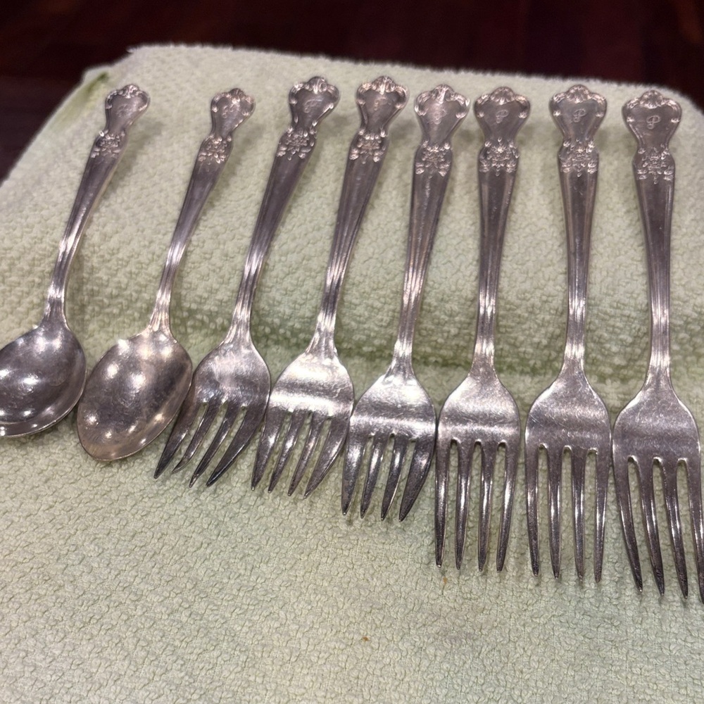 Elegant Silver Plate Dining Cutlery Set          Old Company Plate